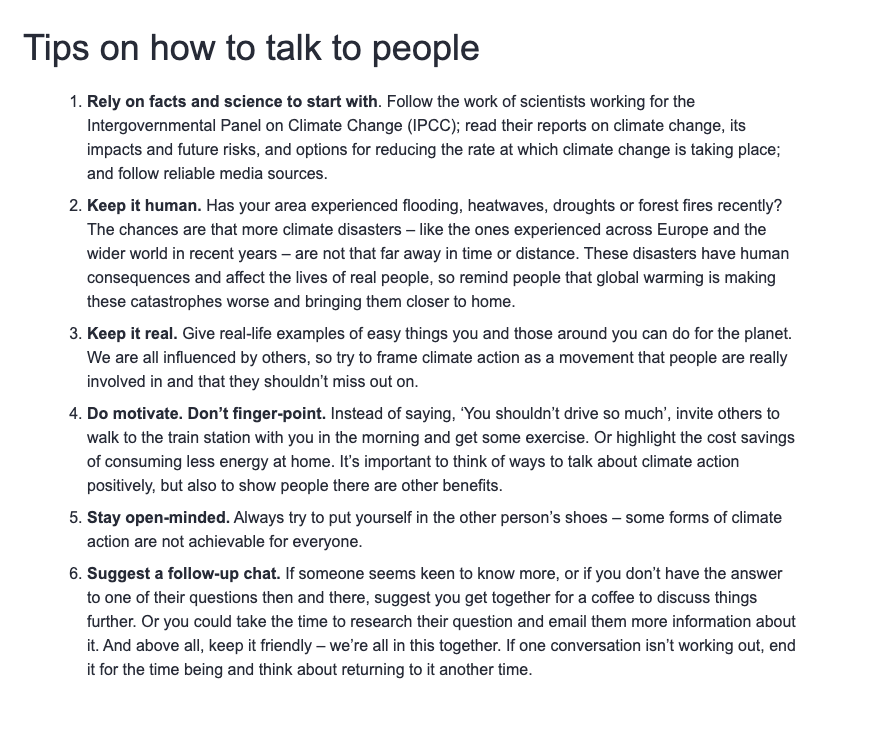 European Climate Pact: 'How to talk about climate action' toolkit