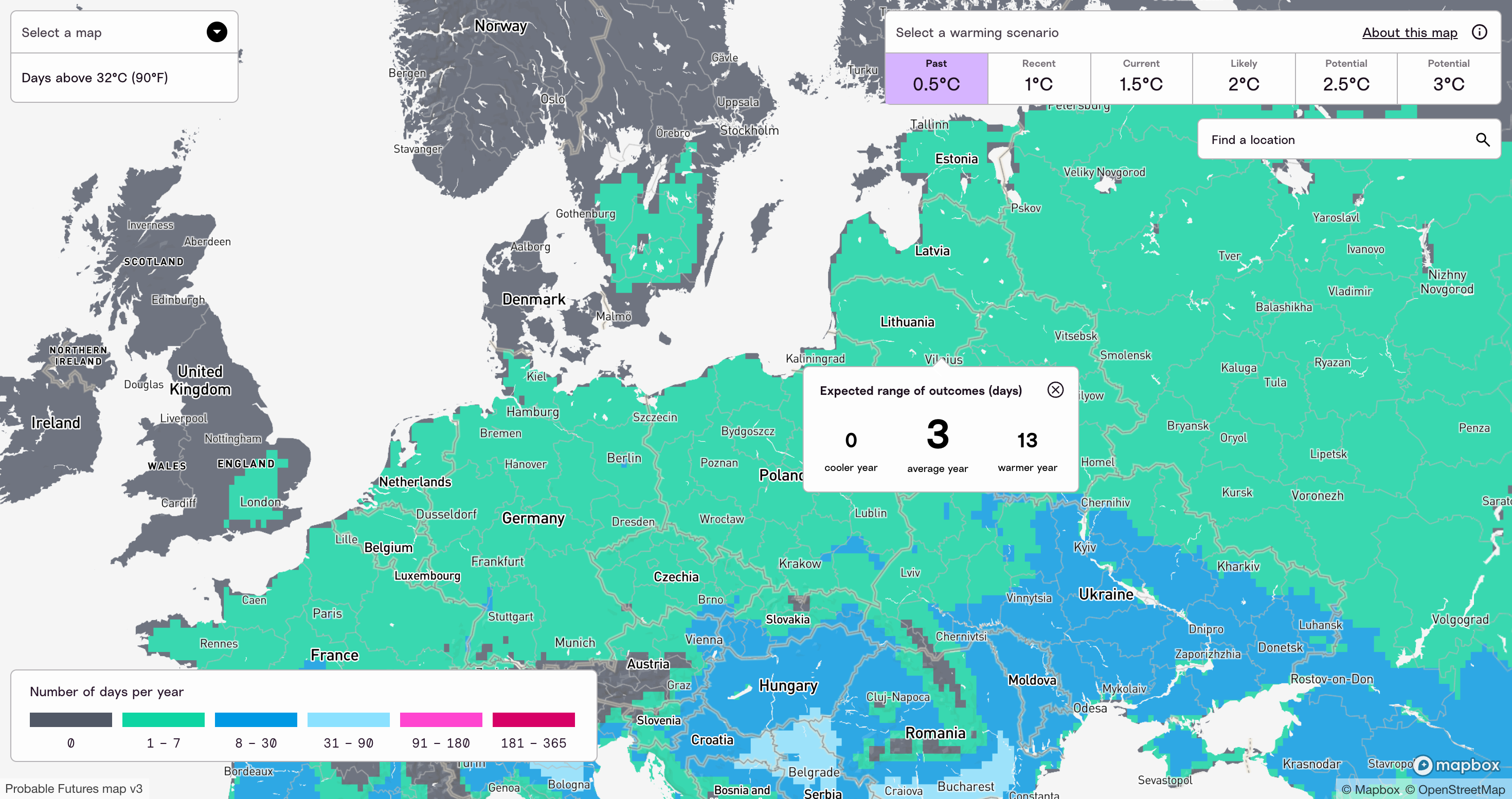 Probable Futures Climate Maps