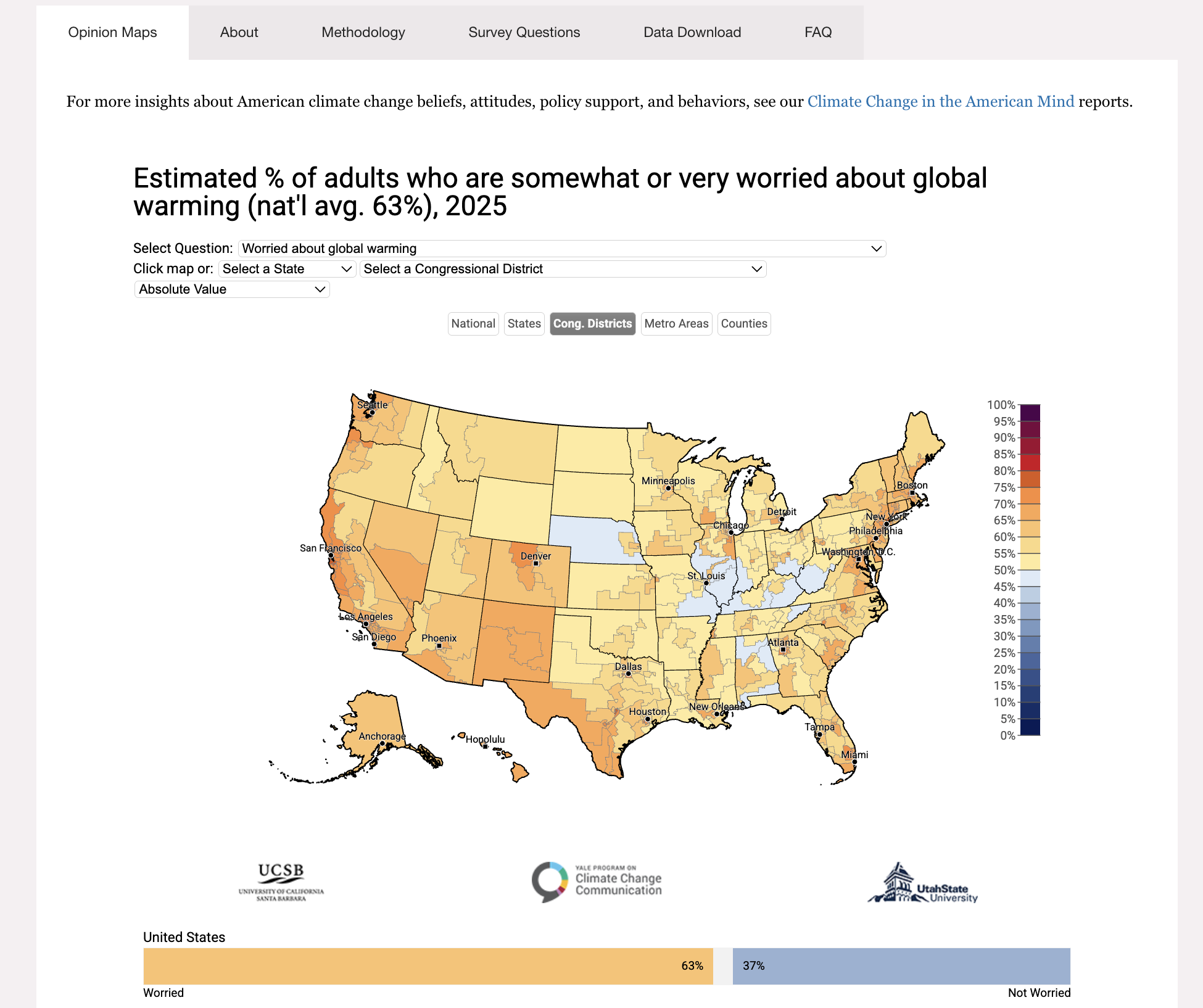 Yale Climate Opinion Maps 2024