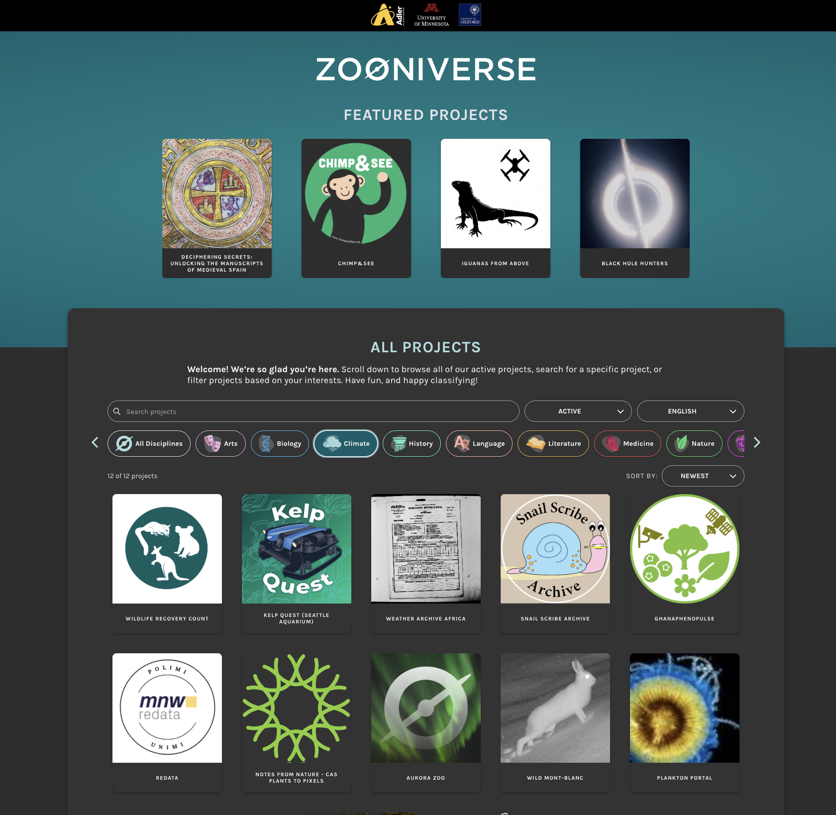 Zooniverse – pasaulinė piliečių mokslo platforma