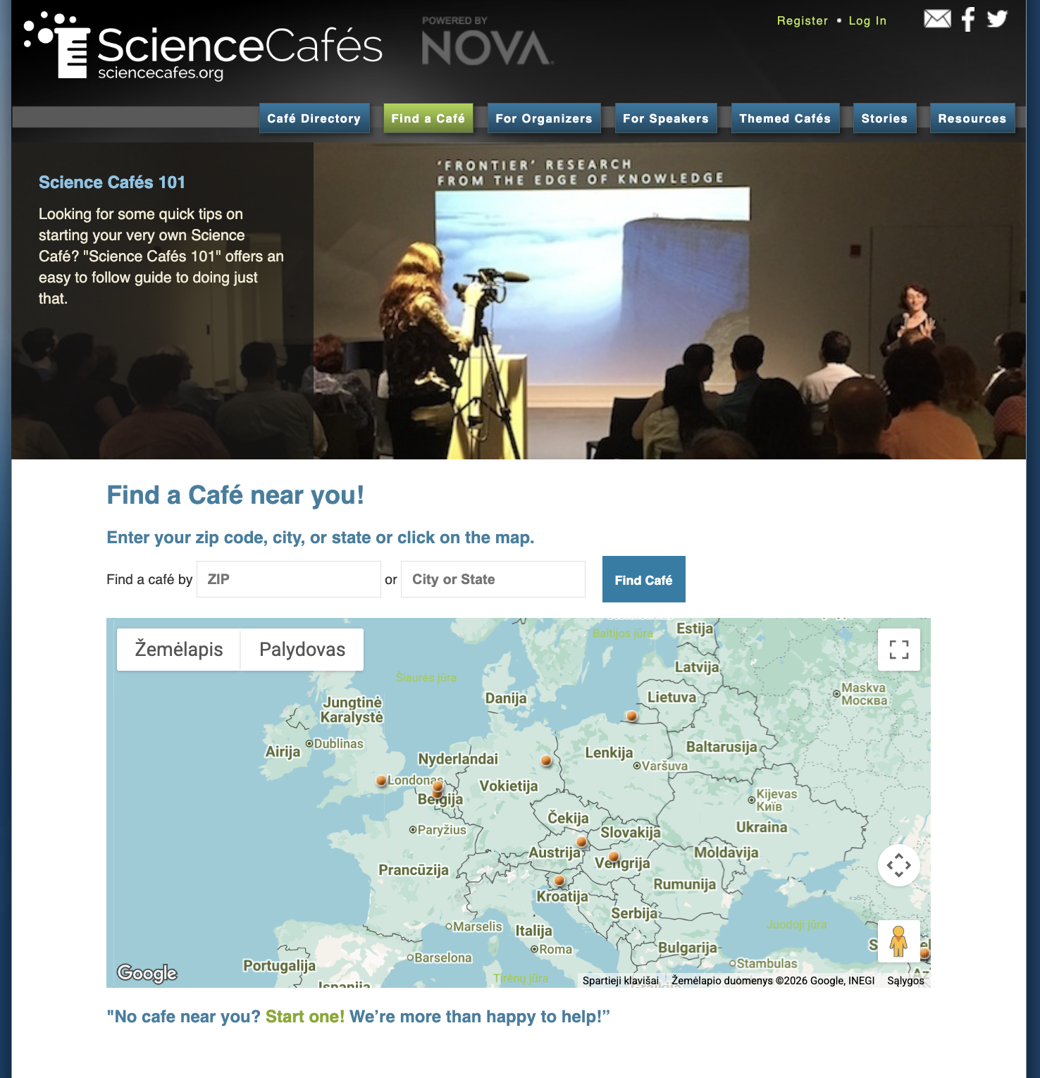 Café Scientifique – Science Café tinklas