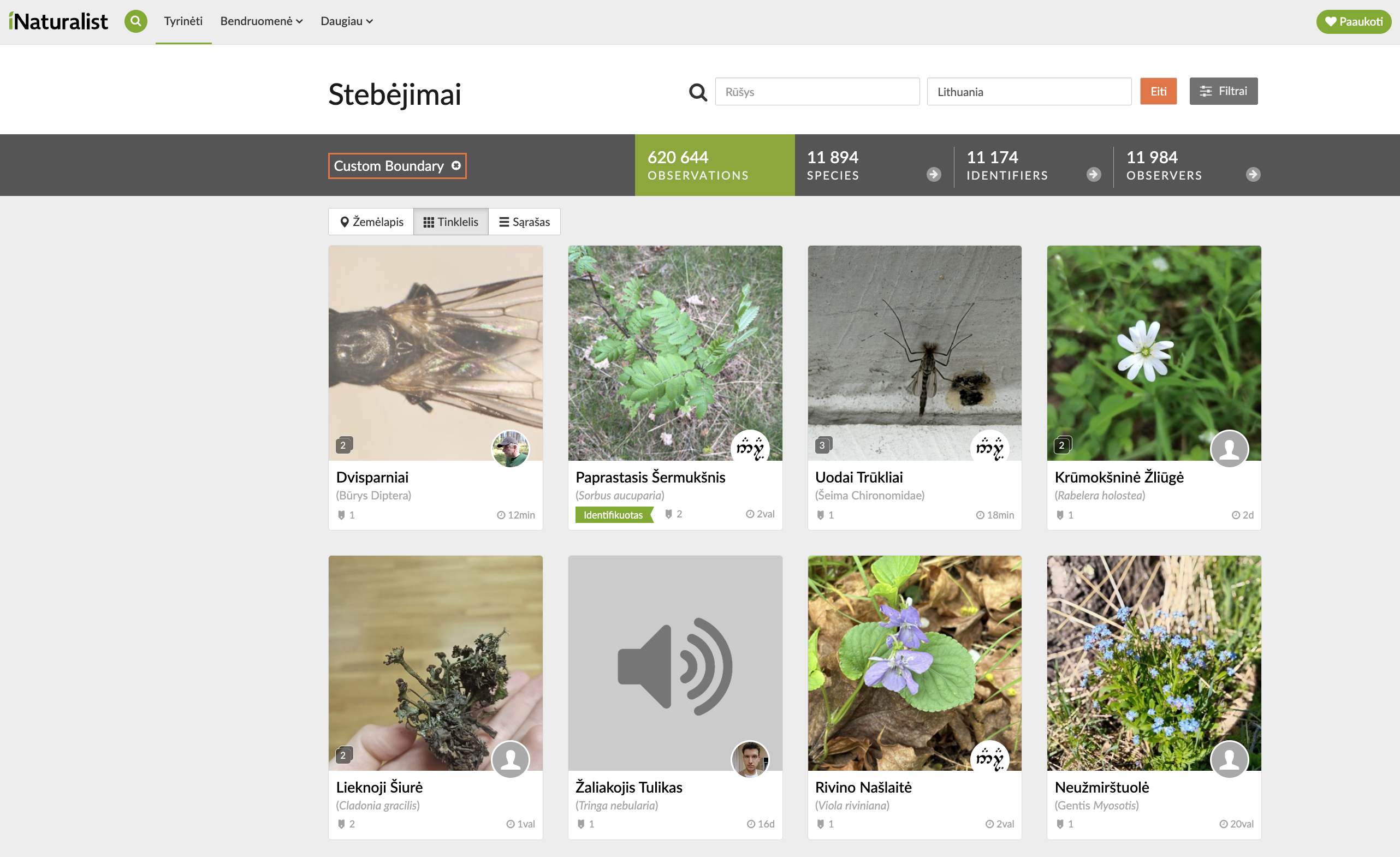 iNaturalist – gamtos stebėjimų platforma